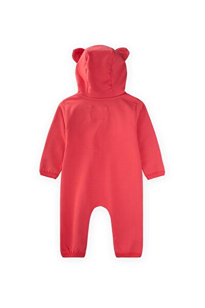 Cigit Zippered Jumpsuit 0-3 Years Old Coral