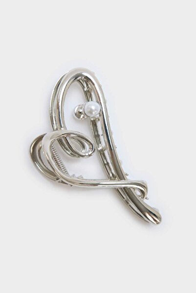 DeFacto Women's Heart Detailed Silver Latch Buckle F8261Axns