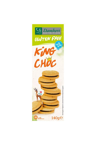 DAMHERT Biscuiti fara gluten cu crema de cacao King Choc- Se vinde la set de 4 buc