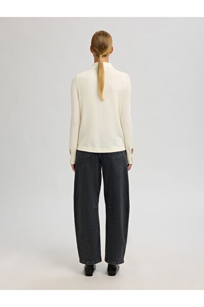 SELECTED Langarm-Poloshirt 100% Merinowoll