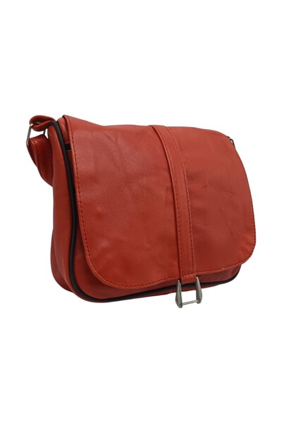 EVoStyle Geantă de damă din piele naturală – Teracotă – 27,5 x 7,5 x 22 cm – ...