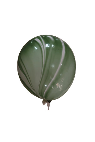 Mirific Party Set of 5 party latex balloons, green and white, 35 cm