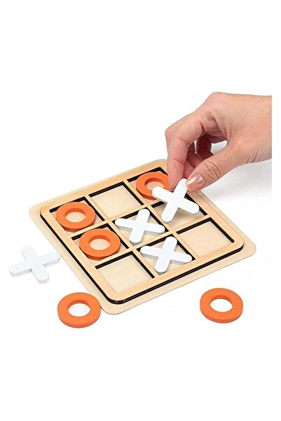 TOY GARDEN لعبة تيك تاك تو الخشبية - لعبة لوحية كلاسيكية XO (تصميم متنوع)