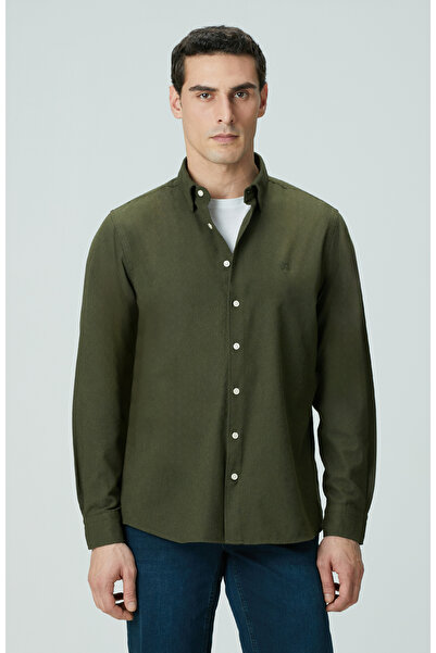 Network Haki Flanel Cotton Gömlek