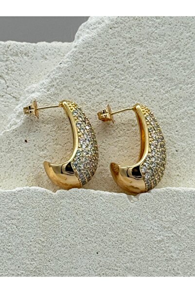 AUBRA Sole Ray ZirkonTaşlı Çelik Küpe Rose