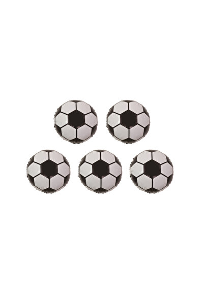 Mirific Party Set of 5 metallic foil party balloons white, black, 25 cm, soccer ball, PPLM0888