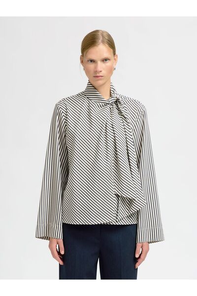 SELECTED Langarmbluse Viskose