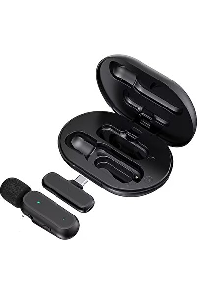 comse Iphone Ve Android Uyumlu TEK li Kablosuz K60 Yaka Mikrofonu Şarj Kutulu Gürültü Azaltma Özelikli