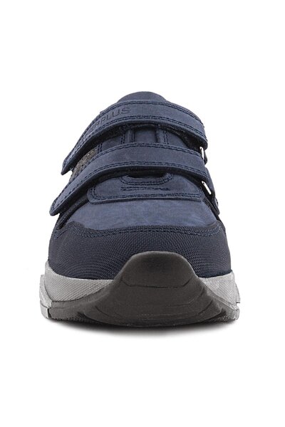 Rakerplus Genuine Leather Navy Blue Velcro Children's Sports Shoes