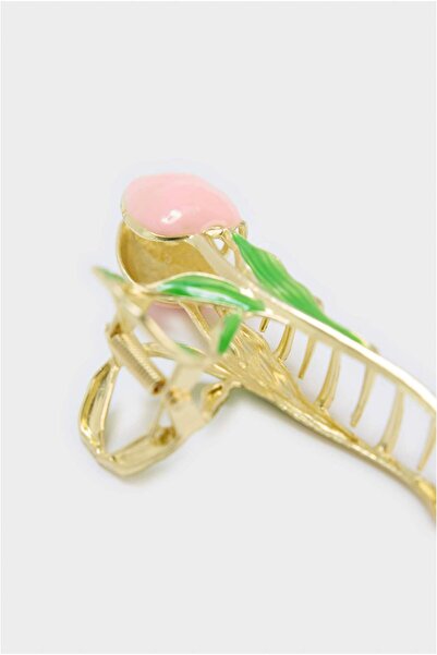 DeFacto Women's Pink Rose Detailed Latch Buckle F8257Axns