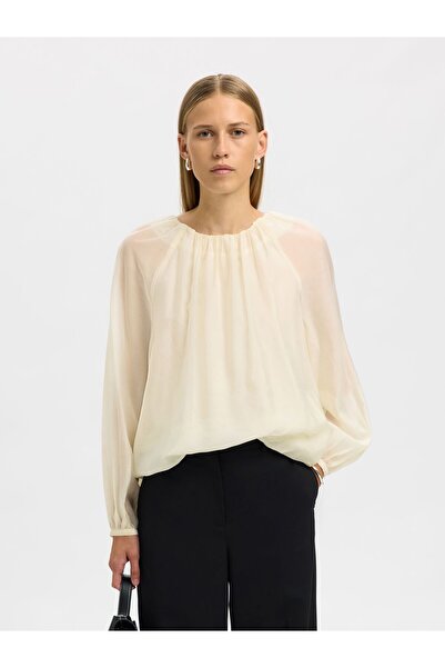 SELECTED Langarmbluse Semi-sheer