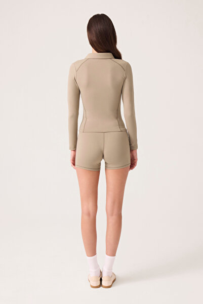 Los Ojos X Ece Mink Zippered Sports Jacket Collared