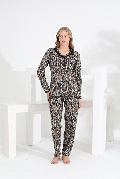 Etoile Σετ γυναικεία πιτζάμα με μακριά μανίκια Angelique 100% βαμβάκι 21519