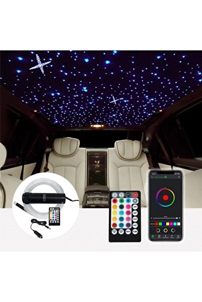OEM Kit Fibra Optica Plafon Instelat auto RGBW 650 Fire 2M 0.75mm cu aplicati...