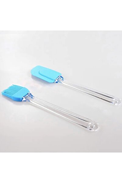 OEM Set de 2 ustensile de bucătărie Astro - Spatulă și perie din silicon, 24 cm, albastre