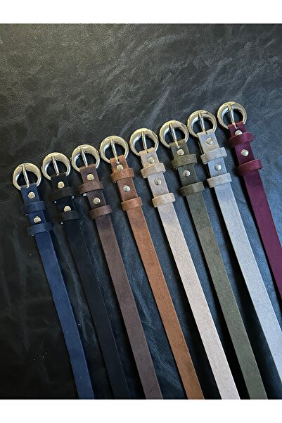 LİA KEMER Pachet de 8 centuri rotunde Stance pentru femei, cu cataramă argint...