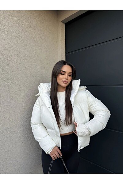 Lux Vestimenta Kapüşonlu Yaka Bağcıklı Micro Şişme Mont Kaban