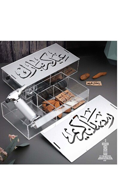 Story of candle صندوق اكريليك يحتوي على ولاعة وفحم ورقائق عود وعود مروكي مع غ...