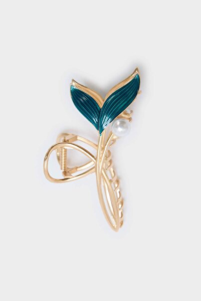 DeFacto Women's Blue and Pearl Detailed Latch Buckle F8268Axns