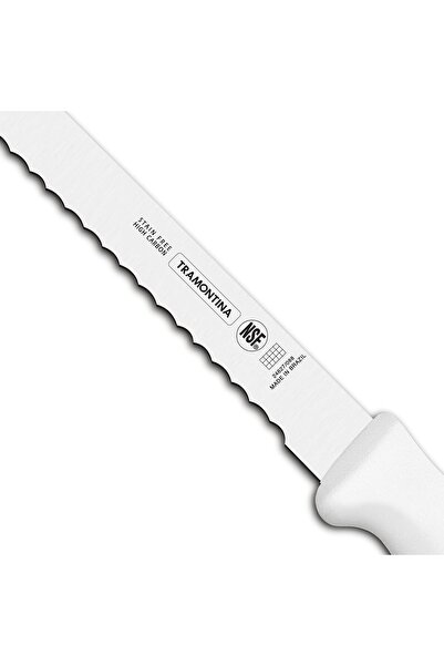 TRAMONTINA 20 cm (8") Serrated Stainless Steel Meat Knife with Green Polypropylene Handle