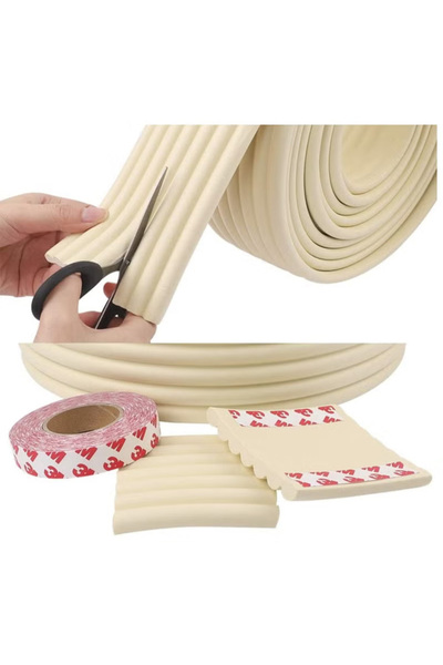 Generic 2-meter baby foam safety strip, suitable for tables and wall corners, with double-sided tape