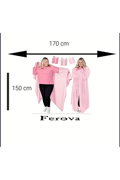 Ferova Giyinebilir tek kol welsoft peluş battaniye