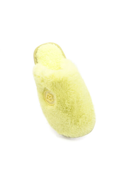 Tmall Women's fluffy slippers, PD1008, Yellow
