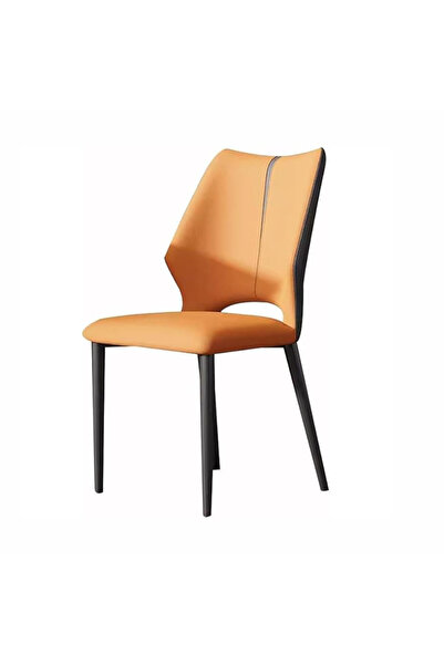 MAPLE HOME DECORATION كرسي طعام حديث من مابل هوم، مصنوع من الجلد الصناعي المنجد، مناسب لتناول الطعام