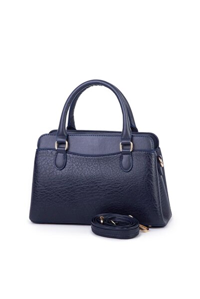 Nas Bag Stylish Women's Midi Hand and Shoulder Bag Navy Blue Victoria