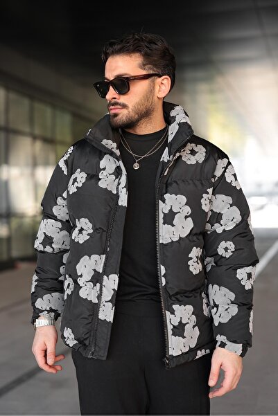 RHONES Men's Stick Collar Winter Flock Coat