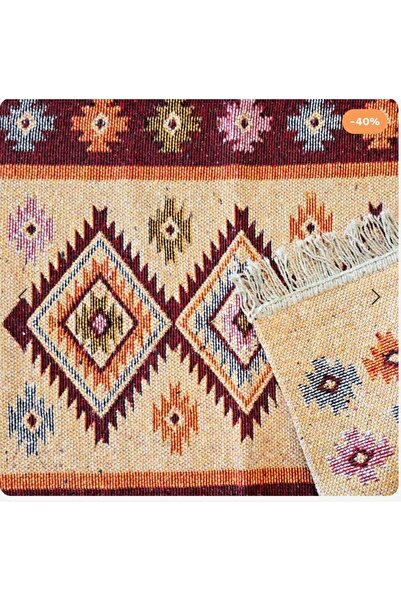 OMS Set of 2 traditional red rugs 60 x 90 cm