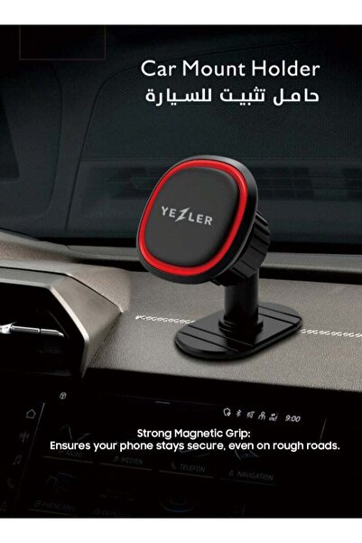 Yezler Car Mount Holder with Automatic Magnetic Attraction, Durable Metal Bracket, One-Handed Operat