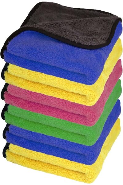 Generic Autofy Multipurpose Microfiber Cleaning Towel, 800 GSM, High-Absorbency Dust Cloth (30×30 cm, Multi