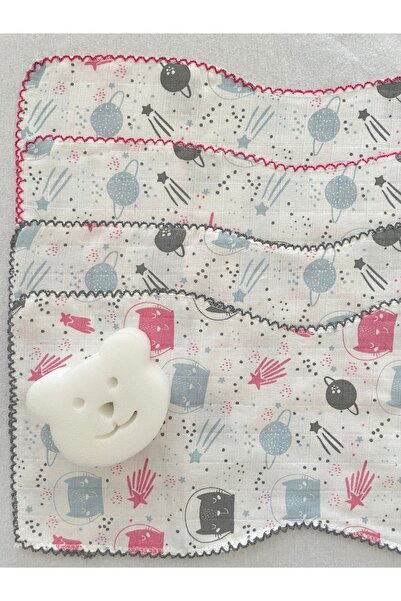 MASALBABY 4 قطع من قماش الموسلين الملون العضوي المصنوع من القطن بنسبة 100%، غ...