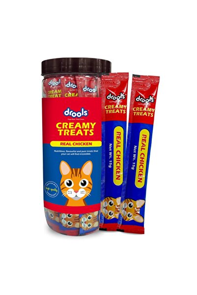 Drools Creamy Real Chicken Lickable Cat Treats In Jar 375g