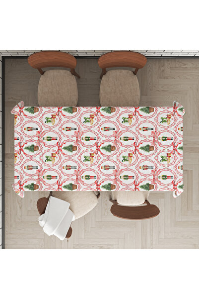 Evmila Christmas Themed Lead Soldier Patterned Digital Printed Tablecloth