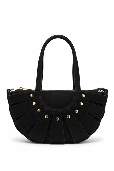 TORO NERO Γυναικεία Τσάντα από μαύρο Γνήσιο Δέρμα Ruth