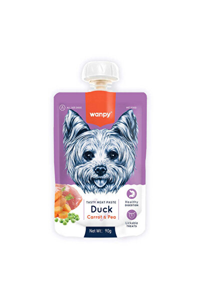 Wanpy Tasty Meat Paste Duck with Carrot & Pea Dog Treats 90G