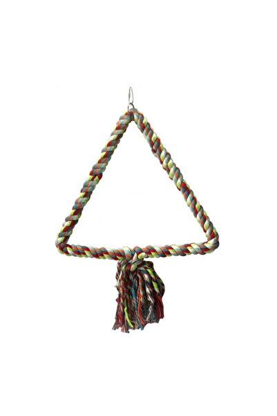 Padovan Pado Triangular Rope Hanging Bird Toy - 40x32cm