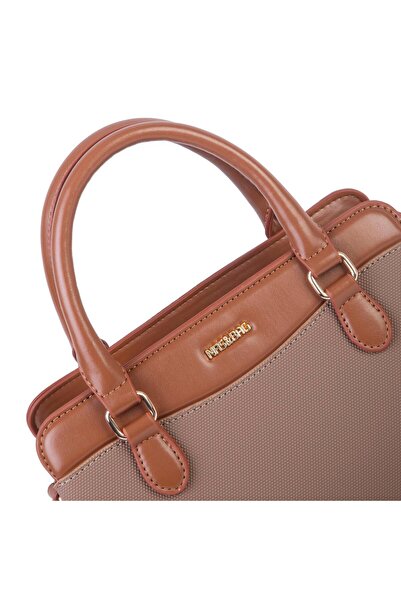 Nas Bag Stylish Women's Midi Hand and Shoulder Bag Mink Tan Lacste