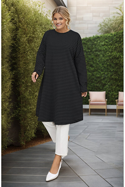 RESPİRO Relaxed Fit Stretch Fabric Flowy Tunic Plus Size Women's Tunic Hijab Tunic