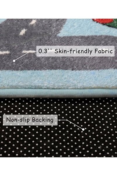 Generic Children Play Mat Non-Slip Learning Play Game Area Rug Educational Play Rug Kids Carpet (80 * 120cm)