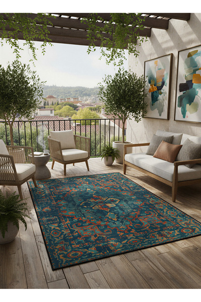 Rose'n Home Arte HD014 Klasik Vintage Dekoratif Şönil Dokuma Halı