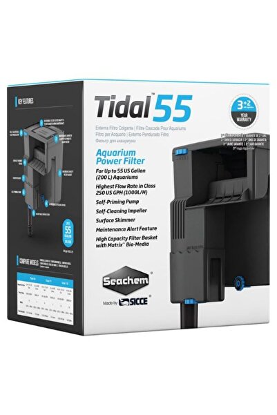Seachem Hang On Tidal 55 Filter 1000 L/H For Aquarium 200L