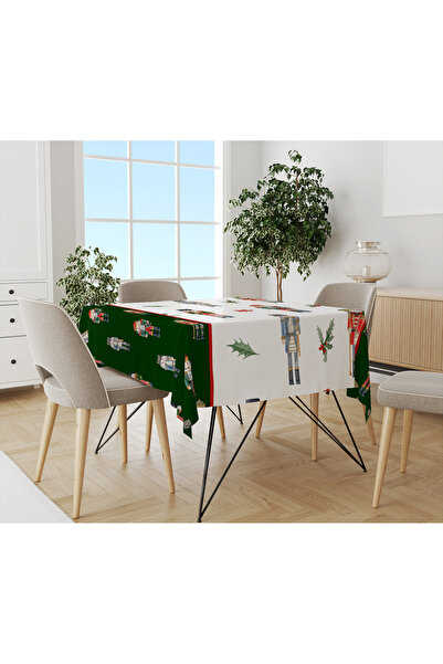 Evmila Față de masă digitală cu imprimeu cu model de soldat de plumb tematic de Anul Nou