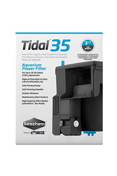 Seachem Hang On Tidal 35 Filter 500 L/H For Aquarium 130L