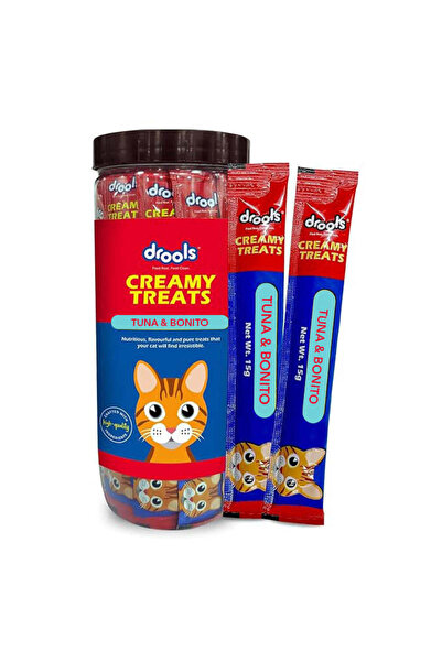 Drools Creamy Tuna & Bonito Lickable Cat Treats In Jar 375g
