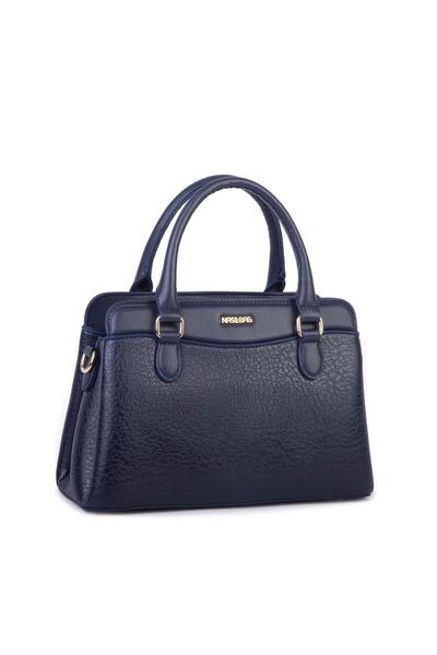 Nas Bag Stylish Women's Midi Hand and Shoulder Bag Navy Blue Victoria