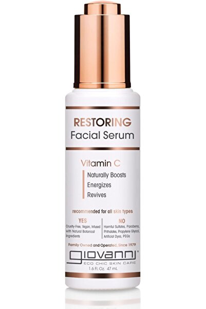 Giovanni Face Restore Serum with Vitamin C, 1.6 Fl Oz (Dry Skin, Unisex)