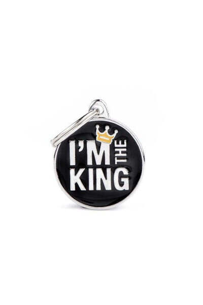 My Family Charms I'm The King ID Tag - BLACK/SMALL